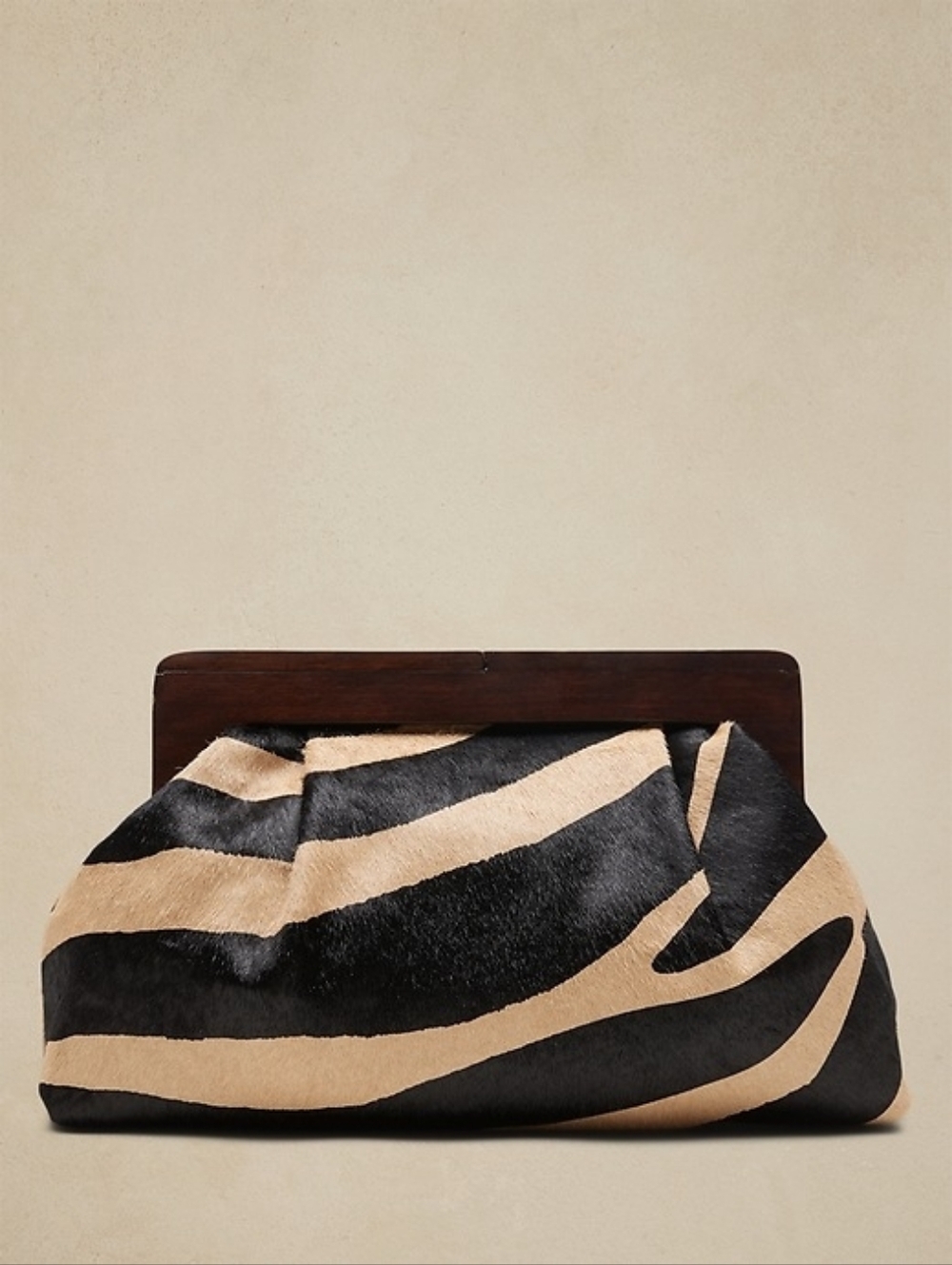 Banana Republic Zebra Print Clutch Bag